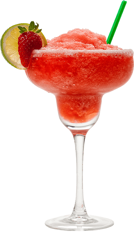 A tall glass of Strawberry Daiquiri