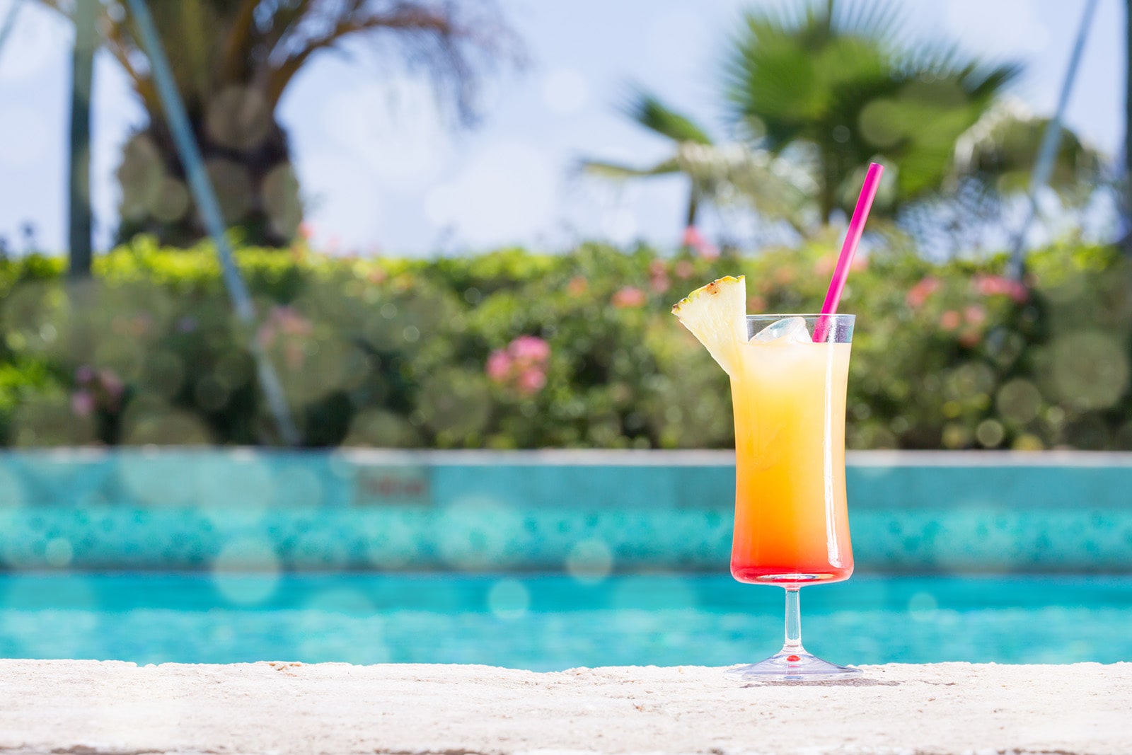 Kick Ice Cocktail by the Summer Pool